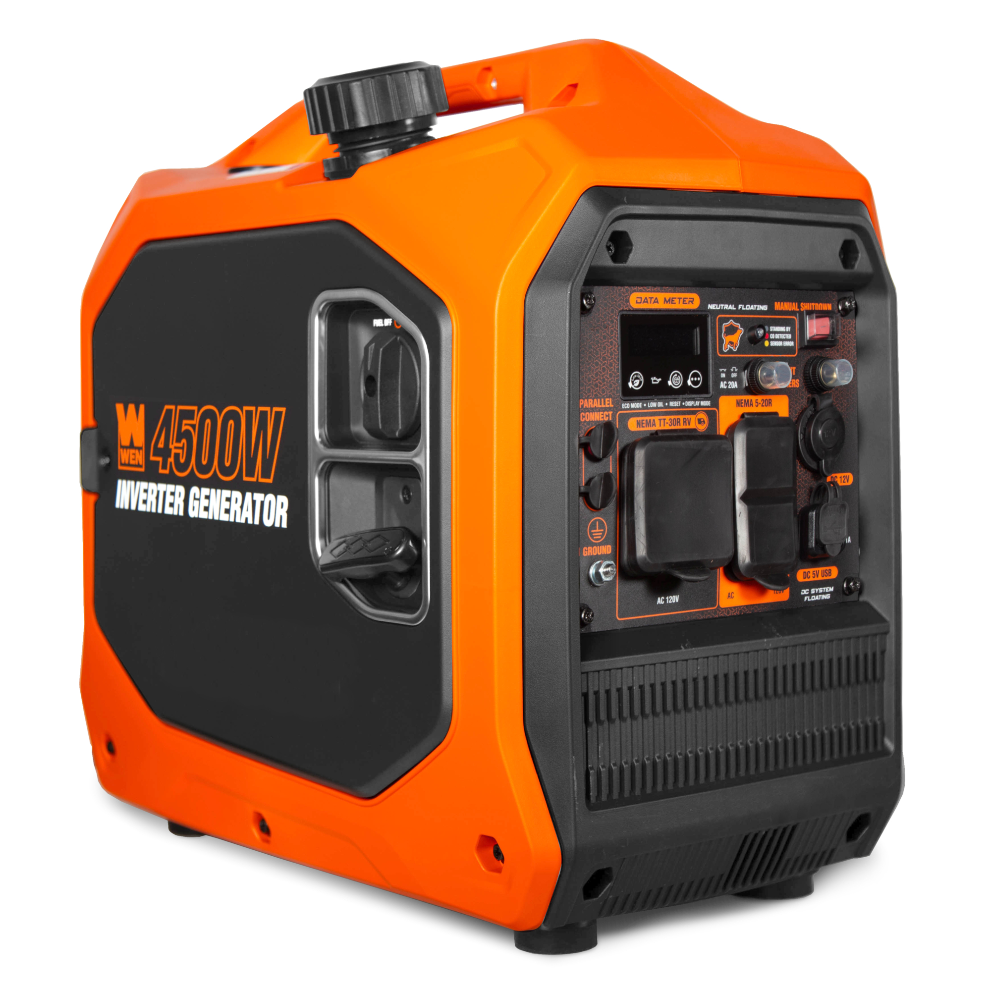 WEN 56432iX 4500-Watt Inverter Generator, RV-Ready, Quiet, Portable, and Lightweight with Fuel Shut Off and CO Watchdog